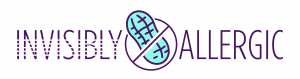 Logo for blog and book called Invisibly Allergic. Courtesy of Invisibly Allergic.